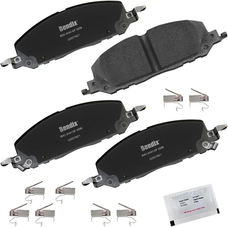 Bendix بطانات فرامل سيراميك Priority1 CFC2229 للأمام لفورد إكسبلورر 2024-2020، ومركبة الشرطة 2024-2020، ولينكولن أفييتور 2023-2020 - Image 1